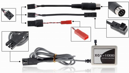 Headtracker XGyro-1000 včetně sady připojovacích kabelů