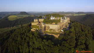 Königstein a Lilienstein od jihozápadu